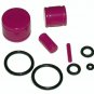 Pair Purple Acrylic Saddle Ear Plugs 1/2 12.7mm W Grooved O-Rings