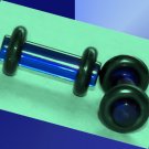 Pair 8G Blue Uv Acrylic Saddle Ear Plugs 3.2mm Gauges With O-Rings Pair 8G Blue Uv Acrylic Saddle Ear Plugs 3.2mm Gauges With O-Rings
