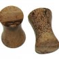 Pair 4G 5mm Natural Jasper Stone Plugs Saddle Ear Stretching Piercing Gauge