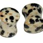 Pair 0G 8mm Jasper Stone Plugs Saddle Ear Stretching Piercing Gauge