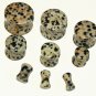 Pair 0G 8mm Jasper Stone Plugs Saddle Ear Stretching Piercing Gauge