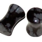 Pair 4G 5mm Snowflake Stone Plugs Saddle Ear Stretching Piercing Gauge