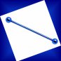 Steel Titanium Blue Ball Straight 14G Ear Industrial Barbell Earring Piercing Jewelry Gauge