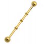 Steel Titanium Golden Titanium Ball Bamboo 14G Ear Industrial Barbell Earring Piercing Jewelry Gauge