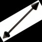 Steel Titanium Black Anodized Spike 14G Ear Industrial Barbell Earring Piercing Jewelry Gauge