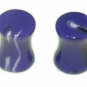 Pair 2G 6mm Purple Marble Stone Plugs Flesh Saddle Ear Stretching Piercing Gauge