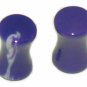 Pair 4G 5mm Purple Marble Stone Plugs Flesh Saddle Ear Stretching Piercing Gauge