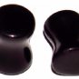 Pair 4G 5mm Black Onyx Stone Plugs Gauge Saddle Ear Stretching Piercing Jewelry