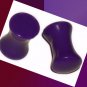 Pair 2G Purple Acrylic Saddle Ear Plugs Gauges 6mm