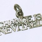 Sterling Silver Change is Inevitable Pendant Charm