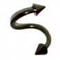 Black Line Titanium Swirl Ring Spike Spiral Twister 14G 3/8 Eyebrow Lip Cartilage Tragus