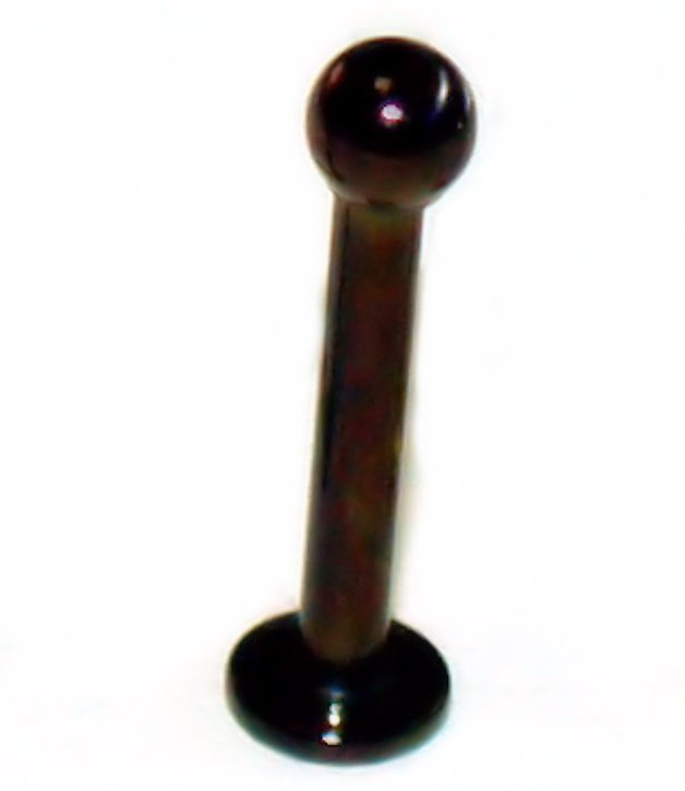 Black Titanium Lip Labret Ring Stud Labret Tragus Chin Piercing Jewelry