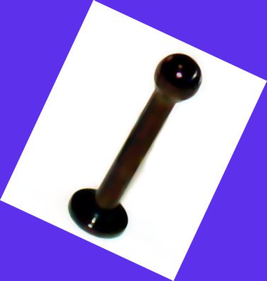 Black Titanium Lip Labret Ring Stud Labret Tragus Chin Piercing Jewelry ...