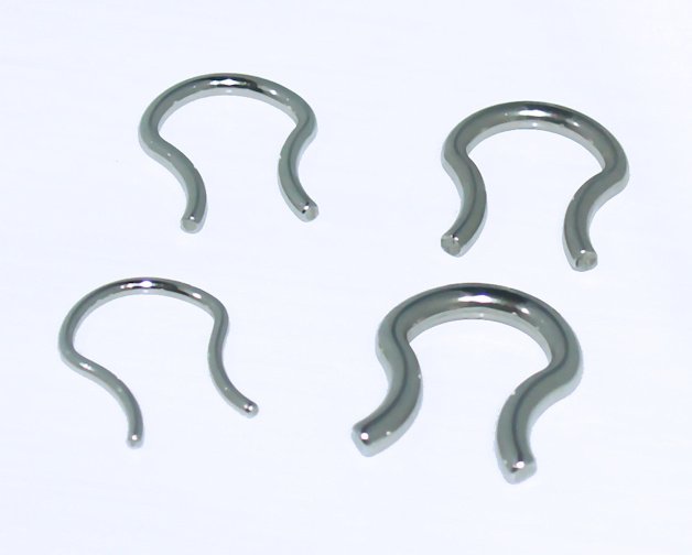 Steel Septum Retainer 10G Nose Ring Jewelry Piercing Stud 9.5mm