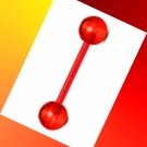 Acrylic Red Flexible UV Glow Tongue Ring Barbell Pin Stud Piercing Jewelry 14 Gauge, 5/8 Acrylic Red Flexible UV Glow Tongue Ring Barbell Pin Stud Piercing Jewelry 14 Gauge, 5/8