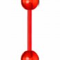 Acrylic Red Flexible UV Glow Tongue Ring Barbell Pin Stud Piercing Jewelry 14 Gauge, 5/8