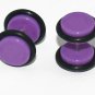 Pair Purple Cheater Ear Plugs 16G Gauge, 10mm