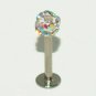 AB Swarovski Crystal Lip Labret Ring Stud Monroe Tragus Chin Piercing Jewelry 16G, 5/16