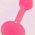 Pink Acrylic Ball Lip Ring Labret Stud Monroe Tragus Chin Piercing Jewelry 16 Gauges, 3/8 Pink Acrylic Ball Lip Ring Labret Stud Monroe Tragus Chin Piercing Jewelry 16 Gauges, 3/8