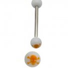 Orange Skull Tongue Ring Barbell Pin Stud Piercing Jewelry 14 Gauge, 3/4 (19mm) Orange Skull Tongue Ring Barbell Pin Stud Piercing Jewelry 14 Gauge, 3/4 (19mm)