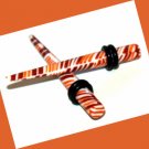 Pair 4G 5mm UV Acrylic Stripes Ear Taper Expander Stretching Gauges Plugs Pair 4G 5mm UV Acrylic Stripes Ear Taper Expander Stretching Gauges Plugs