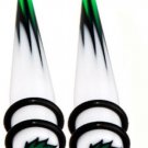 Pair Marijuana Pot Logo 0G 8mm Ear Taper Gauges Expander Stretcher Plugs Pair Marijuana Pot Logo 0G 8mm Ear Taper Gauges Expander Stretcher Plugs