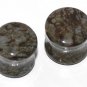 Pair 7/16 11.2 mm Brown Jasper Stone Plugs Saddle Ear Stretching Piercing Gauge
