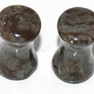 Pair 4G 5mm Brown Jasper Stone Plugs Saddle Ear Stretching Piercing Gauge Pair 4G 5mm Brown Jasper Stone Plugs Saddle Ear Stretching Piercing Gauge