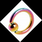 Rainbow 10G 1/2 12mm Captive Bead Ring Nose Septum Hoop Earring Nipple Lips Gauges Rainbow 10G 1/2 12mm Captive Bead Ring Nose Septum Hoop Earring Nipple Lips Gauges