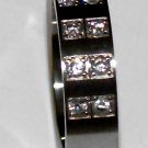 Stainless Steel Ring with Clear CZ - Size 9