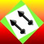 Pair Black 16G 5/16 Line Spike Eyebrow Ring /Tragus/Curved Barbell Stud