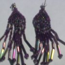 Purple Beaded Earrings