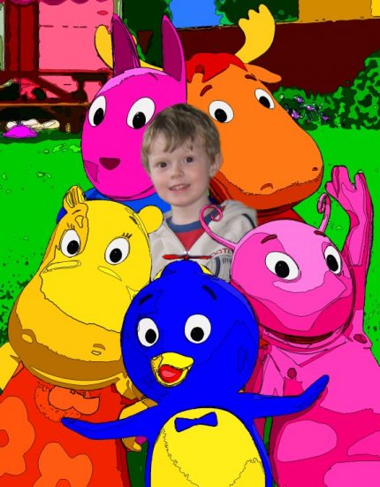 28x22 Customized Backyardigans Poster Featuring your child's picture