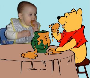 8x10 Customized Winnie the Pool Poster Featuring your child's picture