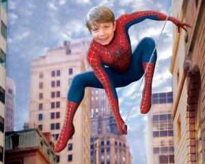 24 x 30 Customized SpiderMan Poster Featuring your child's picture