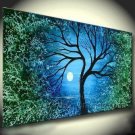 Tree And Silver Moon !! Framed! Modern Wall Decor Art Landscape Huge Oil Painting On Canvas LA1-028