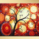 A Smiling Tree~ Framed! Modern Wall Decor Art Landscape Huge Oil Painting On Canvas LA1-034