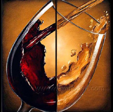 Huge Mordern Wine Art Wall Decor Canvas Oil Painting (+ Frame) XD2-040