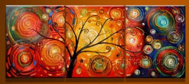 Mystic Tree Touch The Sun!Framed!Modern Wall Decor Art Landscape Oil Painting On Canvas LA3-017