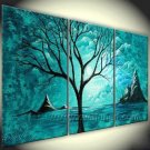 Old Tree Underneath The Stars ! Hot! Nice Landscape Oil Painting (+ Frame) LA3-043