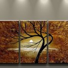 Reach the Moon! Hot! Nice Landscape Oil Painting (+ Frame) LA3-045