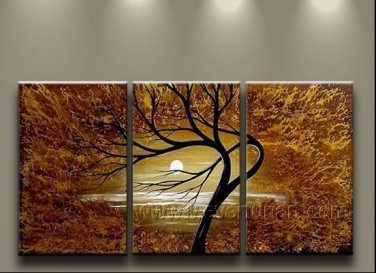 Reach the Moon! Hot! Nice Landscape Oil Painting (+ Frame) LA3-045