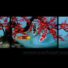 Gorgeous Oil Floral Painting on Canvas Asian Art (+Frame) FL3-020