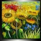 Gorgeous Oil Floral Painting on Canvas Very Pretty Flowers (+Frame) FL3-133