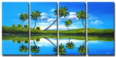 Handpainted Landscape Oil Impressionist Art Canvas Painting (+Frame) LA4-021