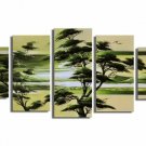 New Design Green Tree~Handpainted Landscape Oil Canvas Art (+Frame) LA5-004