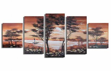 Classical Twilight_Handpainted Landscape Oil Impressionist Art Canvas Painting (+Frame) LA5-009
