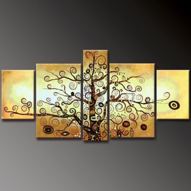 Golden Tree ~ Framed! Modern Wall Decor Art Landscape Huge Oil Painting On Canvas LA5-024