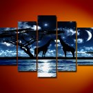 Touch The Moon! Handpainted Landscape Oil Impressionist Art Canvas Painting (+Frame) LA5-030