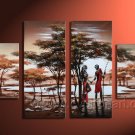 Canvas Oil Painting Framed African Art (+ Frame) AR-006